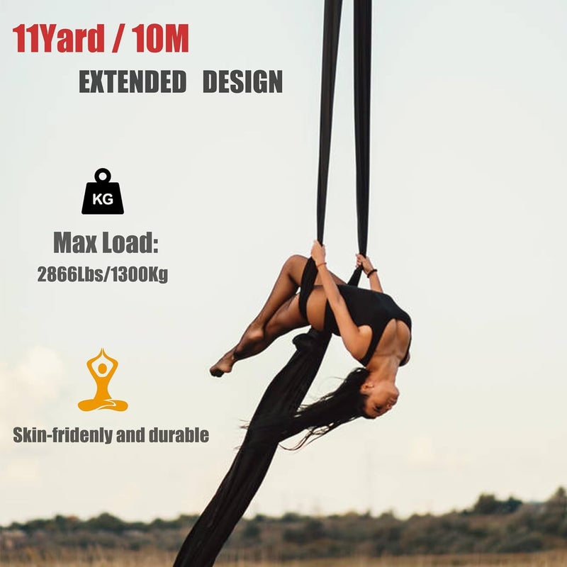 ZYOsJK Aerial Silks 11 Yards Aerial Silks For Home Aerial Yoga Swing Aerial Yoga Hammock Swing Aerial Silk For Gymnastics - Image 3